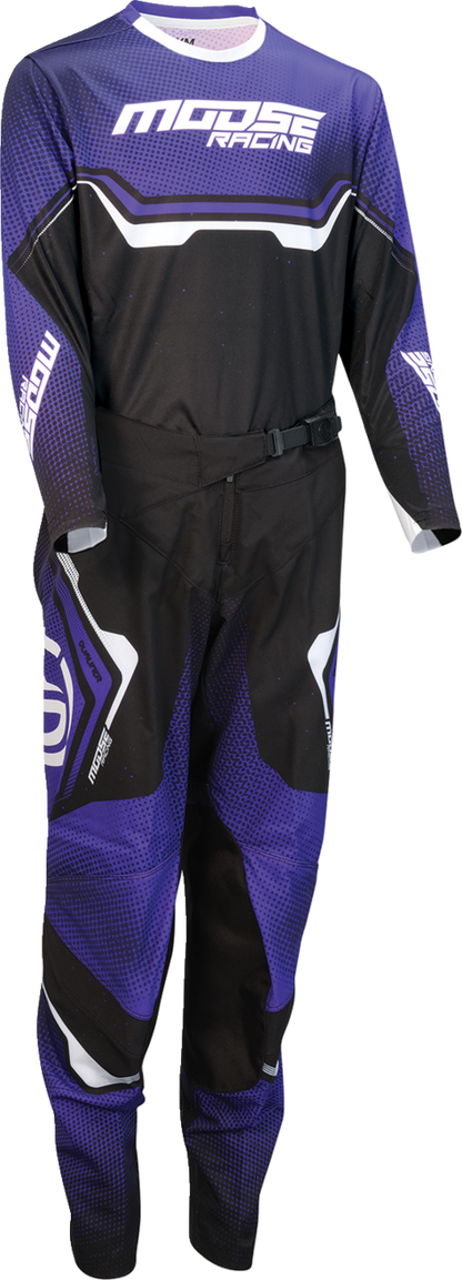 MOOSE OFFROAD Youth Qualifier® Pants - Black/Purple/White - US 22 2903-2660