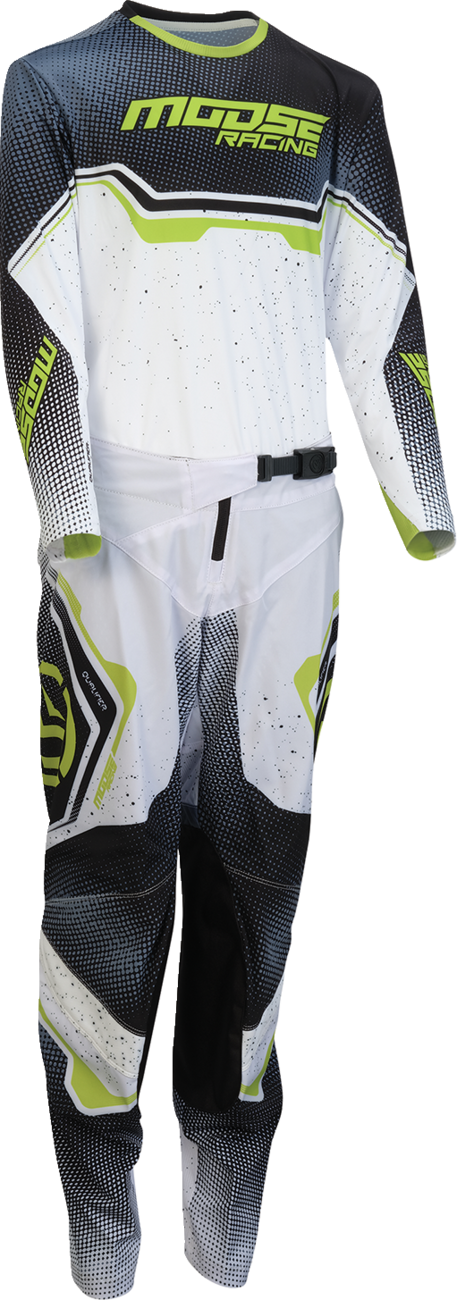 MOOSE OFFROAD Youth Qualifier® Jersey - White/Black/Green - 2XL 2912-2643