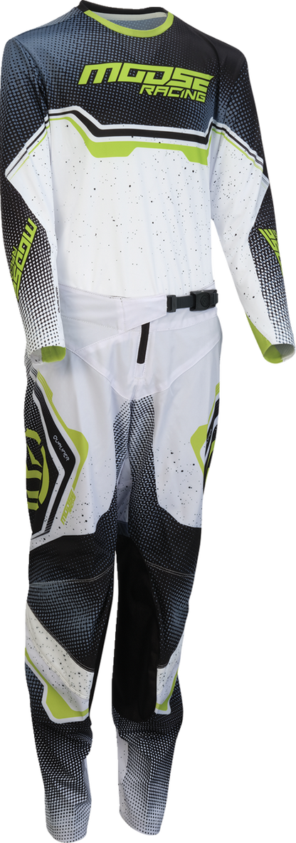 MOOSE OFFROAD Youth Qualifier® Jersey - White/Black/Green - XL 2912-2642