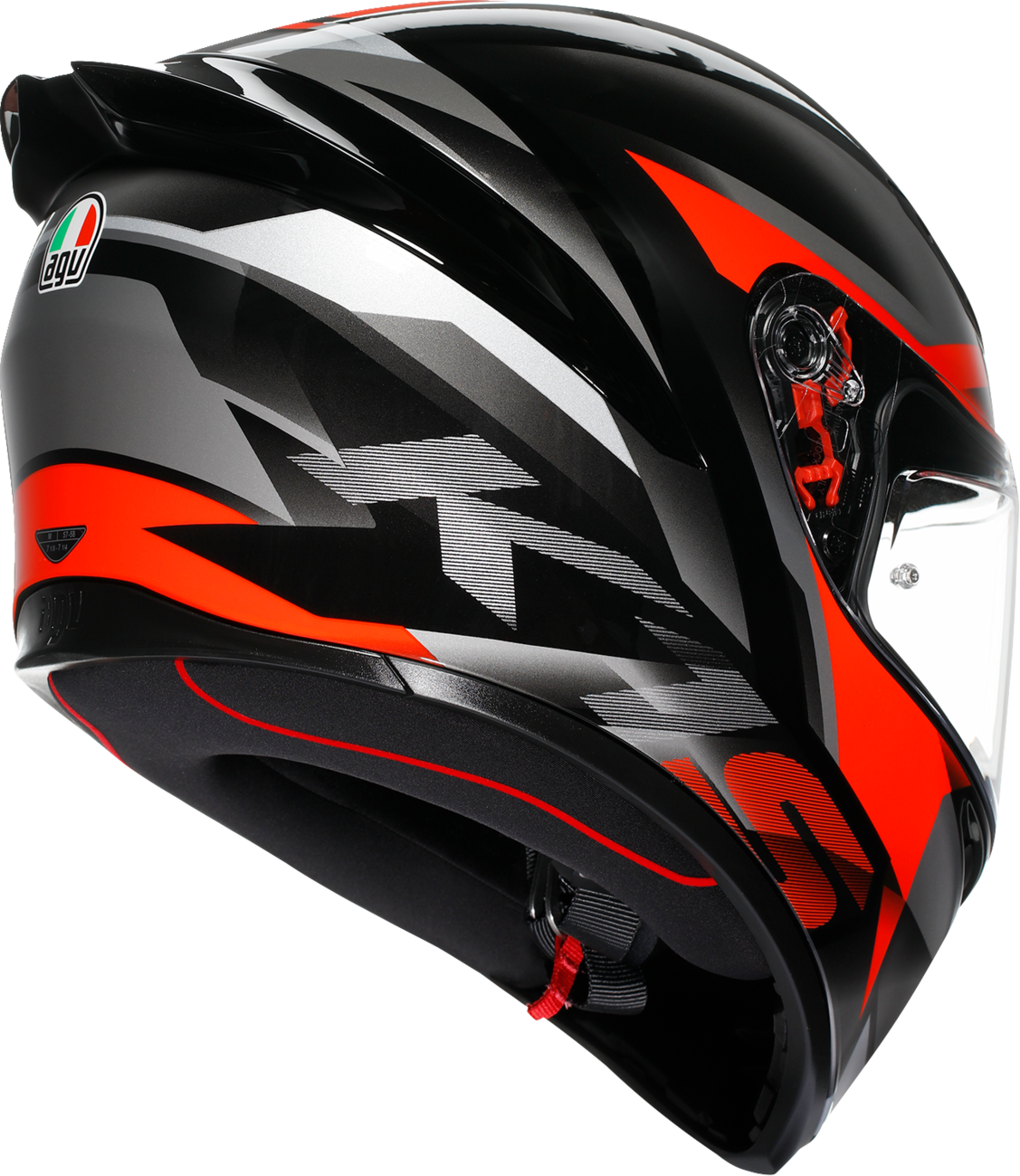 AGV K1 S Helmet - Fastlap - Black/Gray/Red - Large 2118394018064L