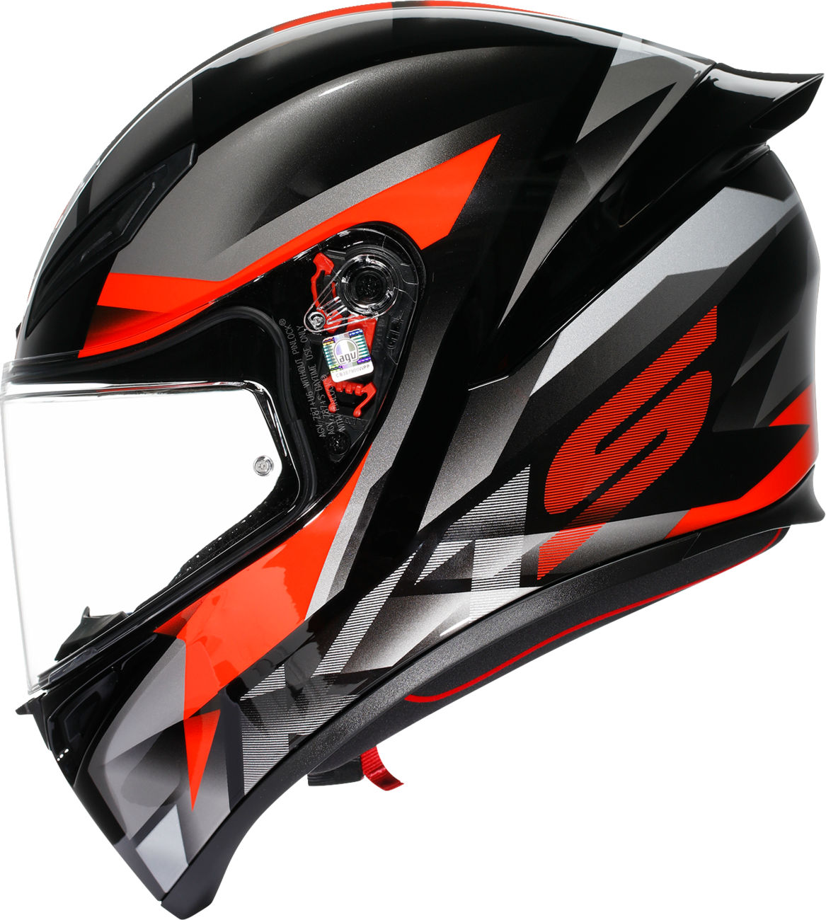AGV K1 S Helmet - Fastlap - Black/Gray/Red - Large 2118394018064L