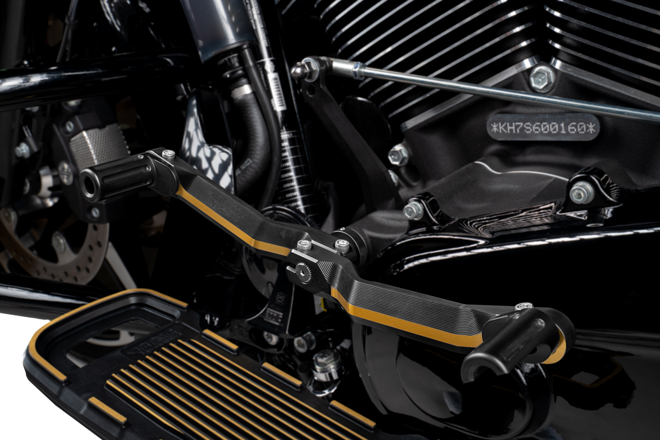 DRAG SPECIALTIES Heel/Toe Shifter - Adjustable - Black/Gold RCT-B007