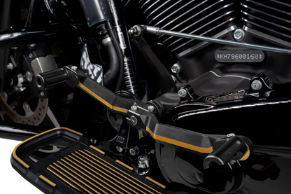 DRAG SPECIALTIES Heel/Toe Shifter - Adjustable - Black/Gold RCT-B007