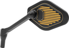 DRAG SPECIALTIES Mirror - Adjustable - Diamond - Black/Gold - Short Stem - Left M03-06L