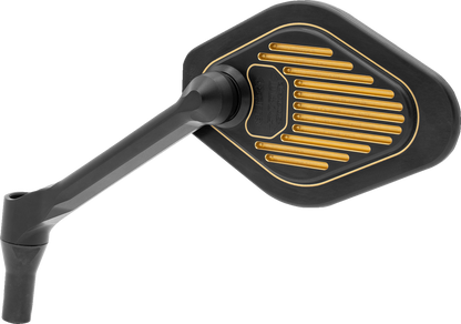 DRAG SPECIALTIES Mirror - Adjustable - Diamond - Black/Gold - Short Stem - Left M03-06L
