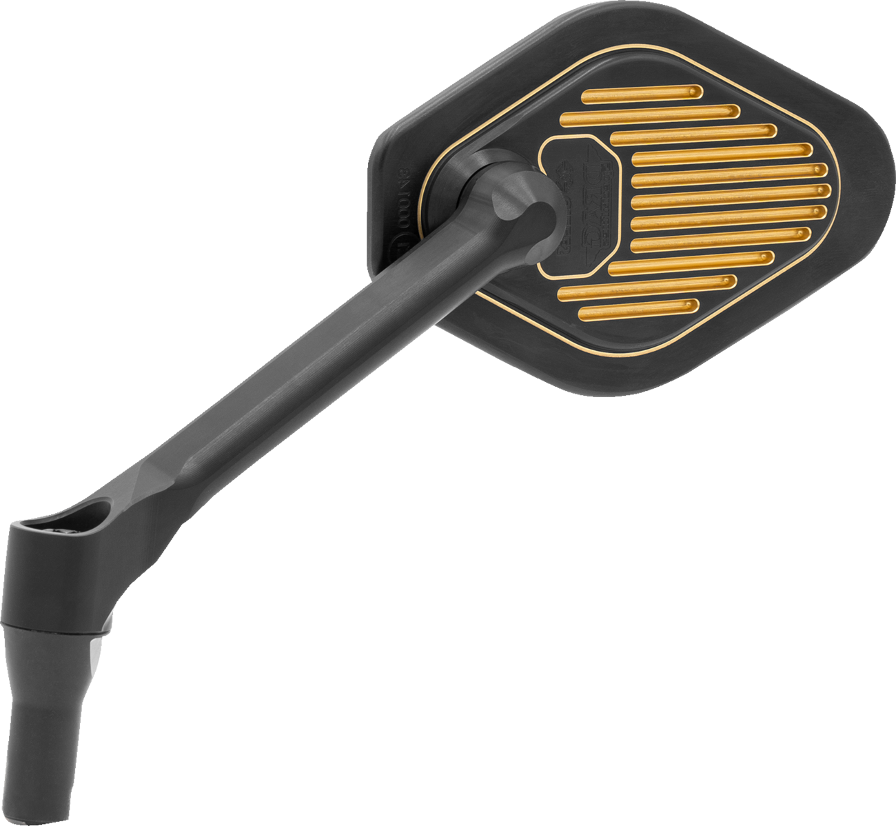 DRAG SPECIALTIES Mirror - Adjustable - Diamond - Black/Gold - Short Stem - Left M03-06L