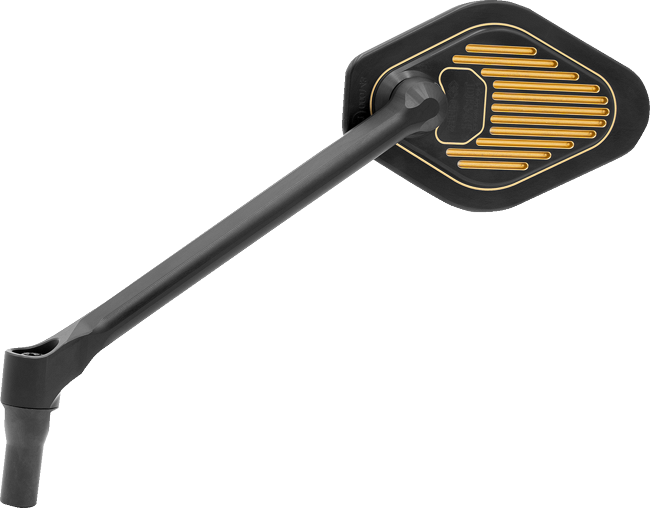 DRAG SPECIALTIES Mirror - Adjustable - Diamond - Black/Gold - Long Stem - Left M03-12L
