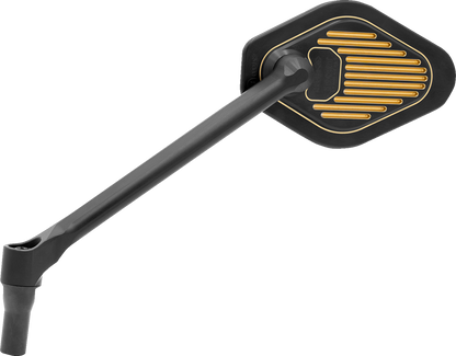 DRAG SPECIALTIES Mirror - Adjustable - Diamond - Black/Gold - Long Stem - Left M03-12L