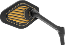 DRAG SPECIALTIES Mirror - Adjustable - Diamond - Black/Gold - Short Stem - Right M03-06R