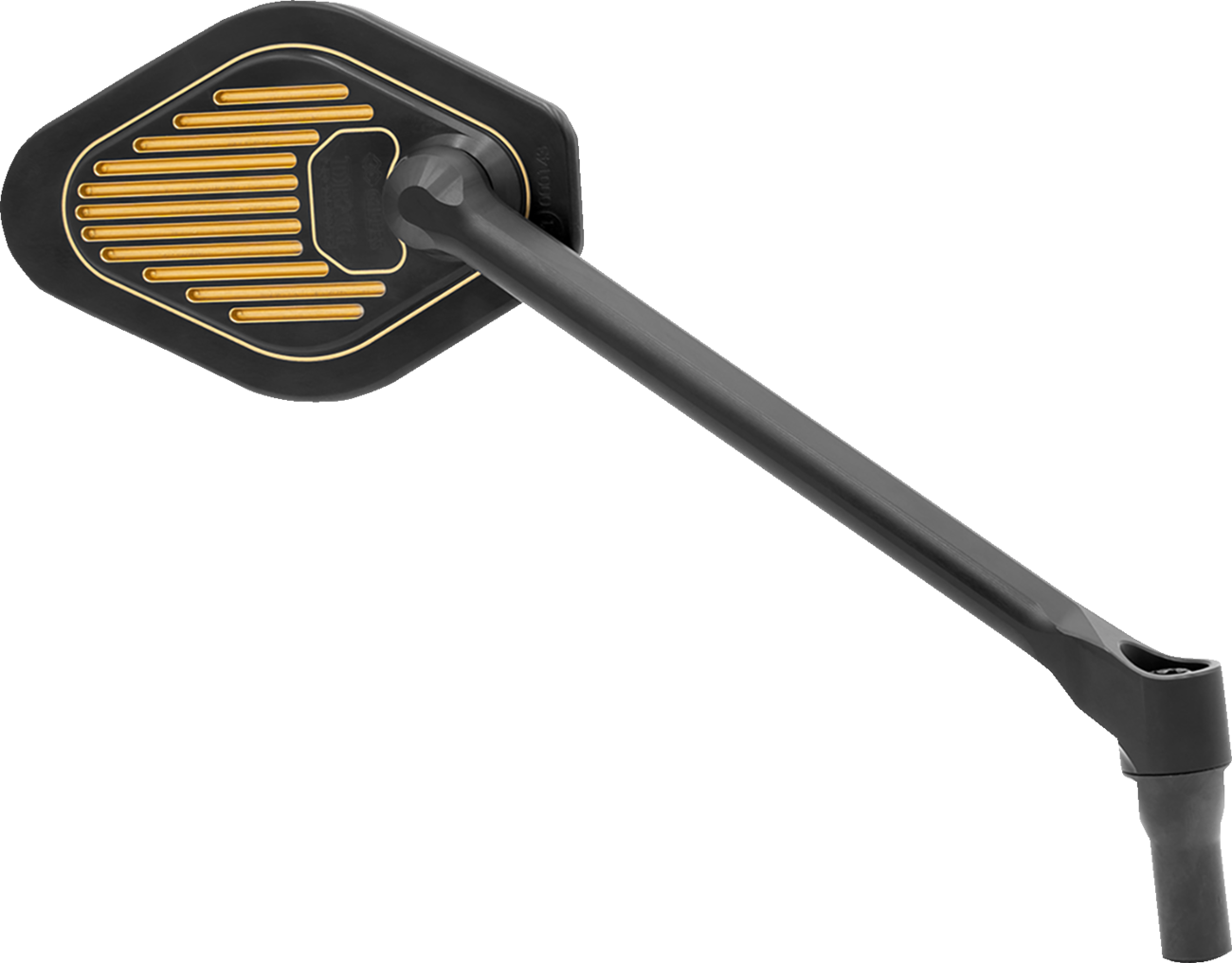DRAG SPECIALTIES Mirror - Adjustable - Diamond - Black/Gold - Long Stem - Right M03-12R