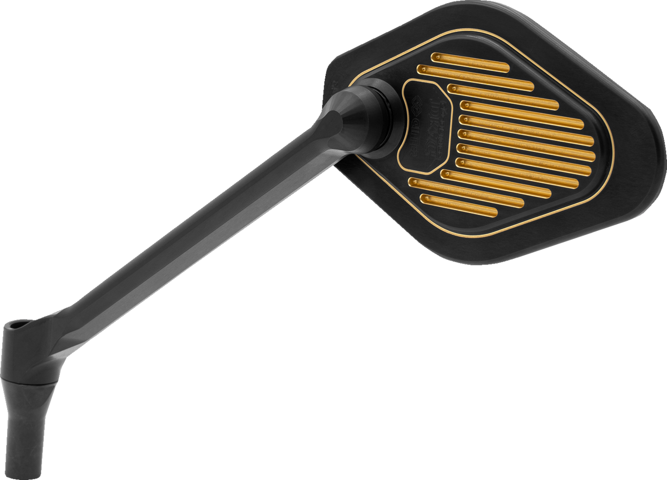 DRAG SPECIALTIES Mirror - Adjustable - Diamond - Black/Gold - Long Stem - Left M03-12L