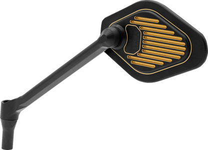 DRAG SPECIALTIES Mirror - Adjustable - Diamond - Black/Gold - Long Stem - Left M03-12L