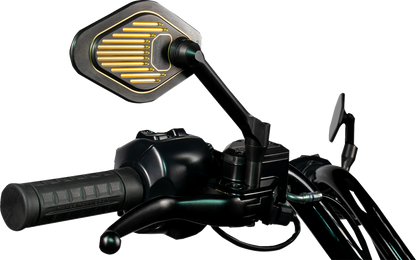 DRAG SPECIALTIES Mirror - Adjustable - Diamond - Black/Gold - Short Stem - Right M03-06R