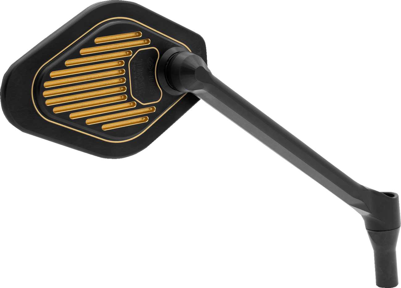 DRAG SPECIALTIES Mirror - Adjustable - Diamond - Black/Gold - Long Stem - Right M03-12R