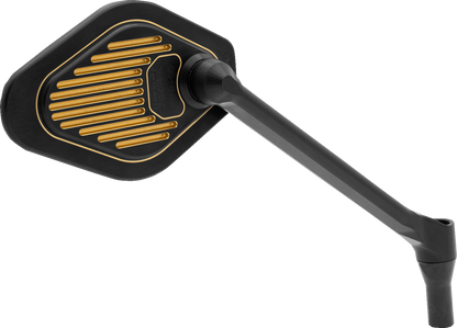 DRAG SPECIALTIES Mirror - Adjustable - Diamond - Black/Gold - Long Stem - Right M03-12R