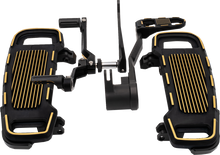 DRAG SPECIALTIES Floorboard Kit - Adjustable - Black/Gold CU-B002