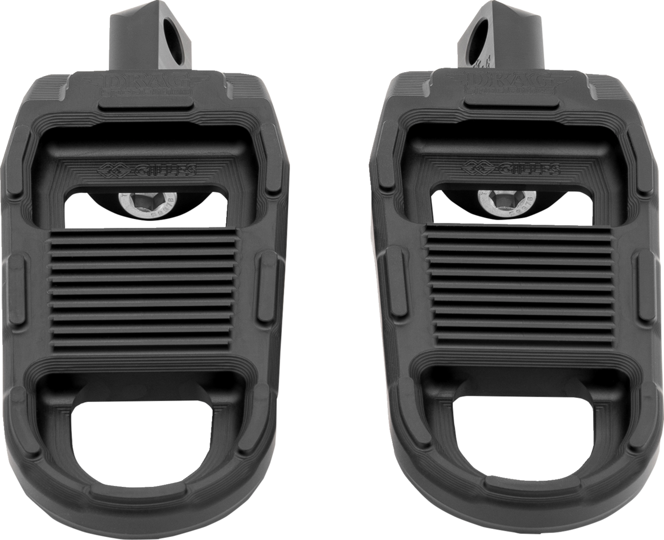 DRAG SPECIALTIES Adjustable Foot Pegs - Black RGK2-B001