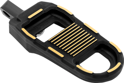 DRAG SPECIALTIES Adjustable Foot Pegs - Black/Gold RGK2-B003