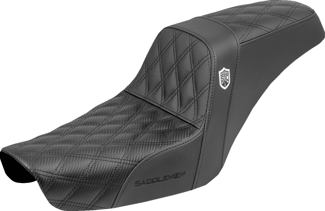 SADDLEMEN Step-Up Seat - Gripper - Black - Dyna '96-'03 SC89604D0