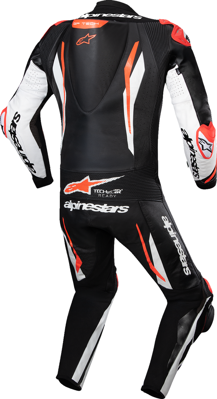 ALPINESTARS GP Tech v5 1-Piece Leather Suit - Black/White/Red Fluo - US 40 / EU 50 3150226-1231-50
