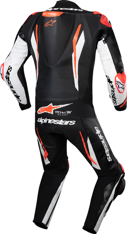 ALPINESTARS GP Tech v5 1-Piece Leather Suit - Black/White/Red Fluo - US 44 / EU 54 3150226-1231-54