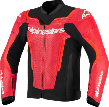 ALPINESTARS GP Force v2 Airflow Leather Jacket - Red/Red Fluo - US 38 / EU 48 3100326-3155-48