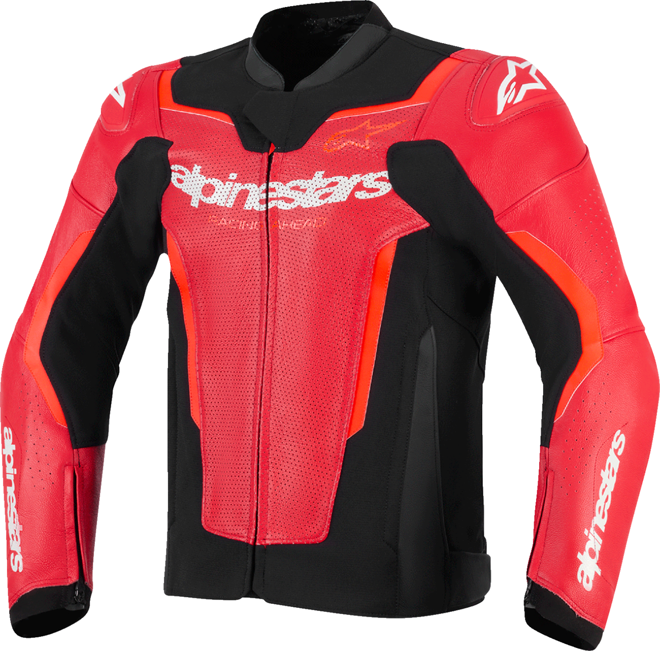 ALPINESTARS GP Force v2 Airflow Leather Jacket - Red/Red Fluo - US 46 / EU 56 3100326-3155-56
