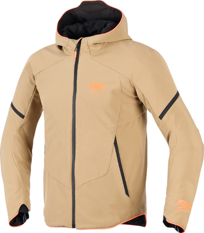 ALPINESTARS Aeroshell Waterproof Jacket - Dark Khaki/Black/Orange Fluo - 2XL 3200226-8038-2X