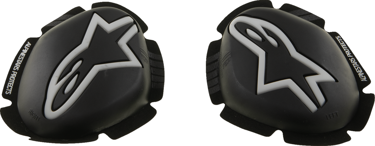 ALPINESTARS GP Plus Knee Sliders - Black/White 6400226-12