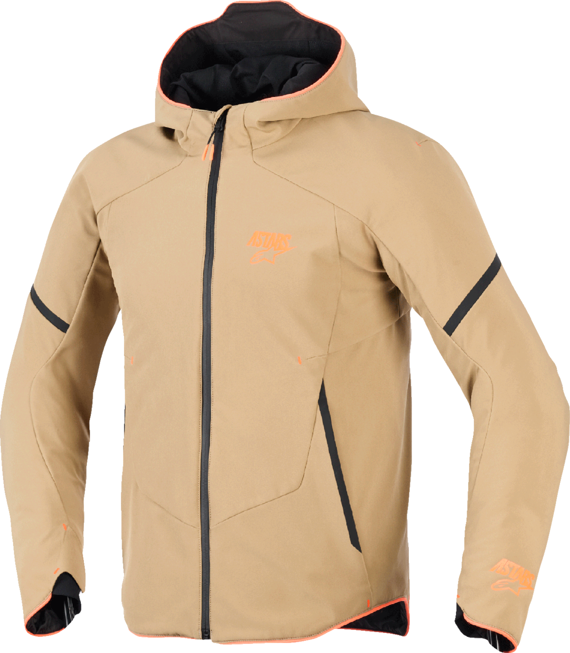 ALPINESTARS Aeroshell Waterproof Jacket - Dark Khaki/Black/Orange Fluo - Large 3200226-8038-L