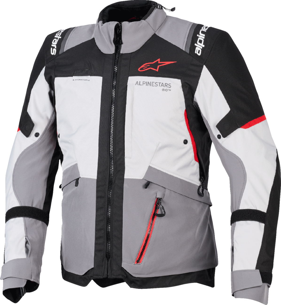 ALPINESTARS Andes v4 Drystar® Jacket - Dark Gray/Ice Gray/Black/Bright Red - Medium 3200526-9141-M