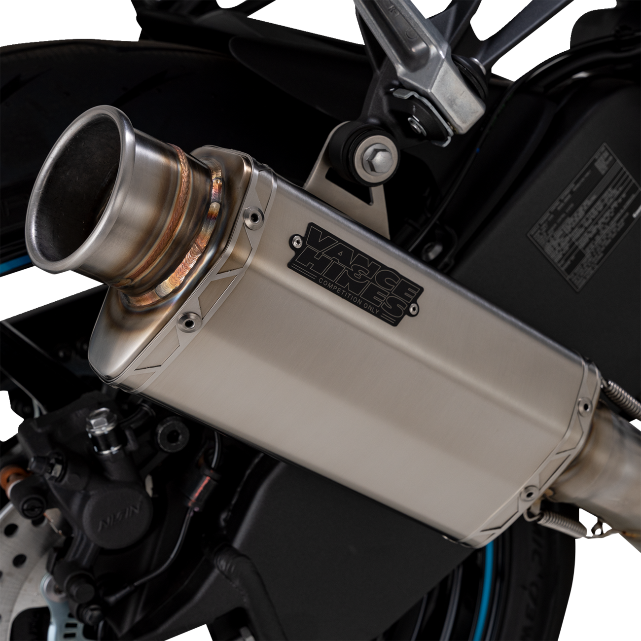 VANCE & HINES VS-6 Slip-On Muffler - Stainless Steel - Kawasaki Ninja ZX-6R 33603