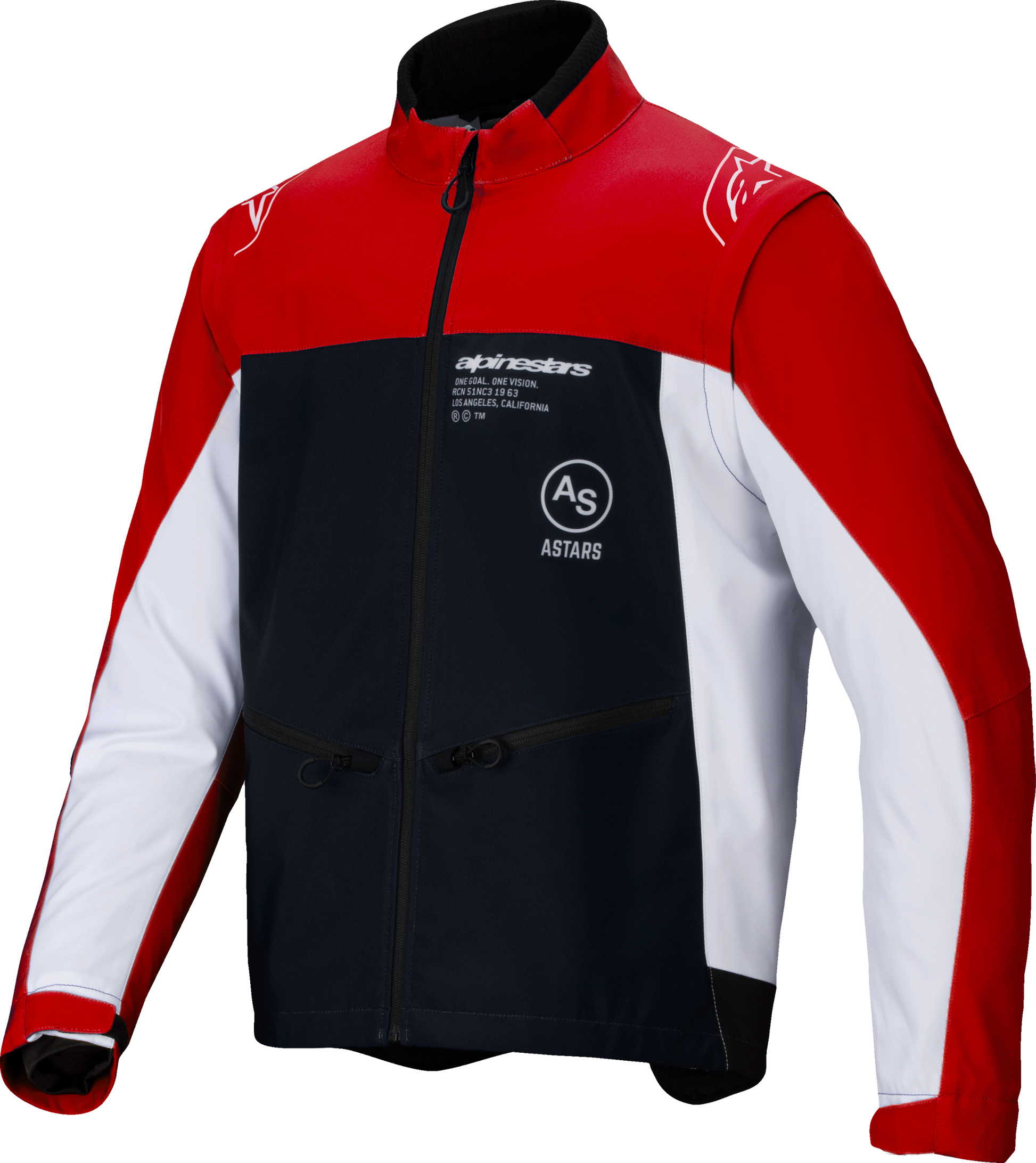 Lite Dura Softshell Jacket Black/Bright Red/White 2x