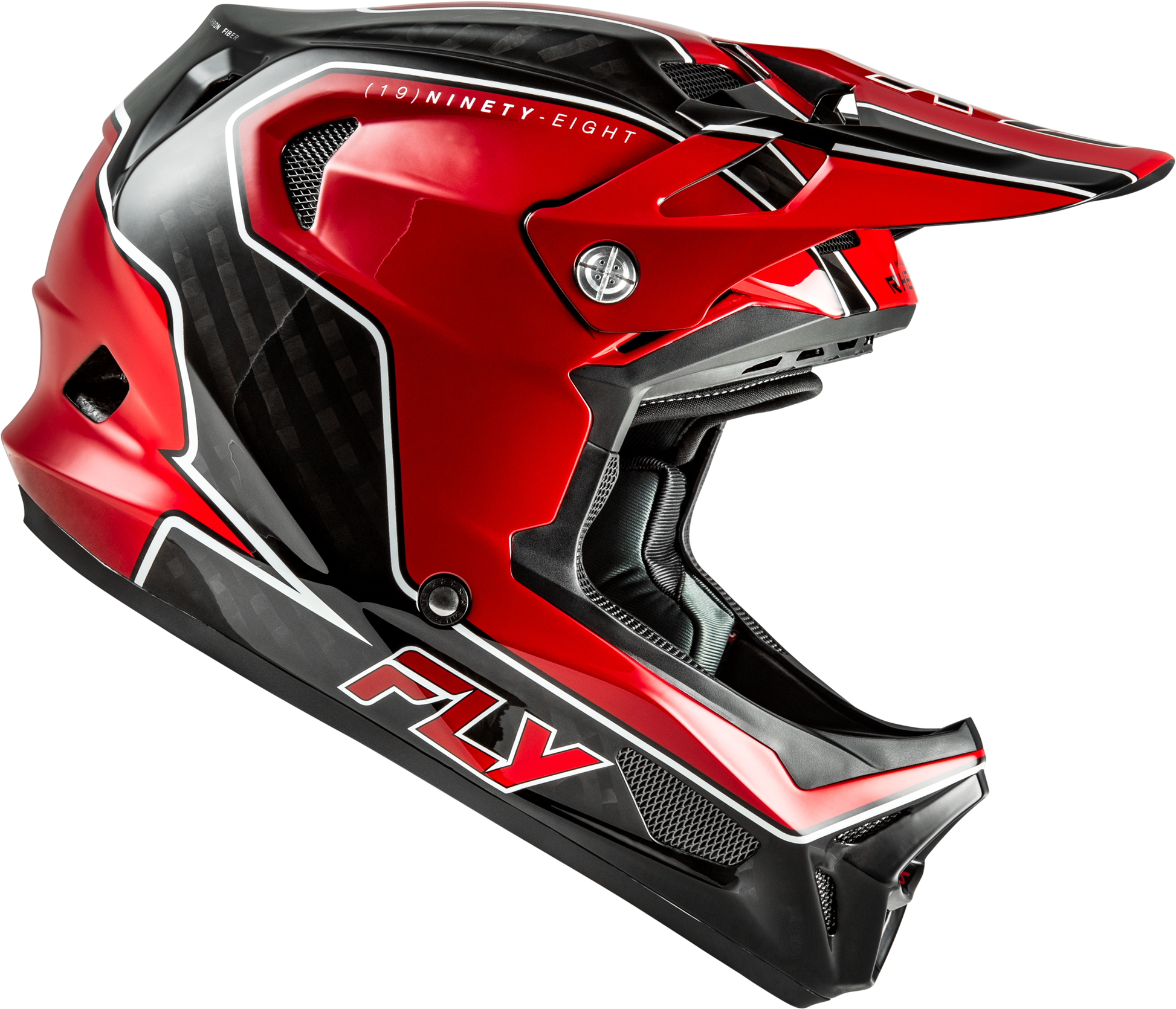 Werx R Flow Carbon Helmet Black Carbon/Red Xs