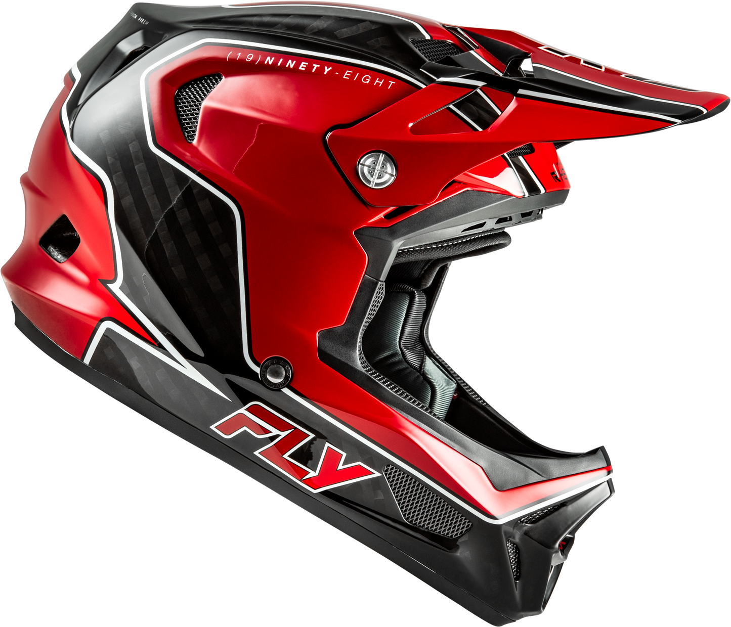 Werx R Flow Carbon Helmet Black Carbon/Red Md