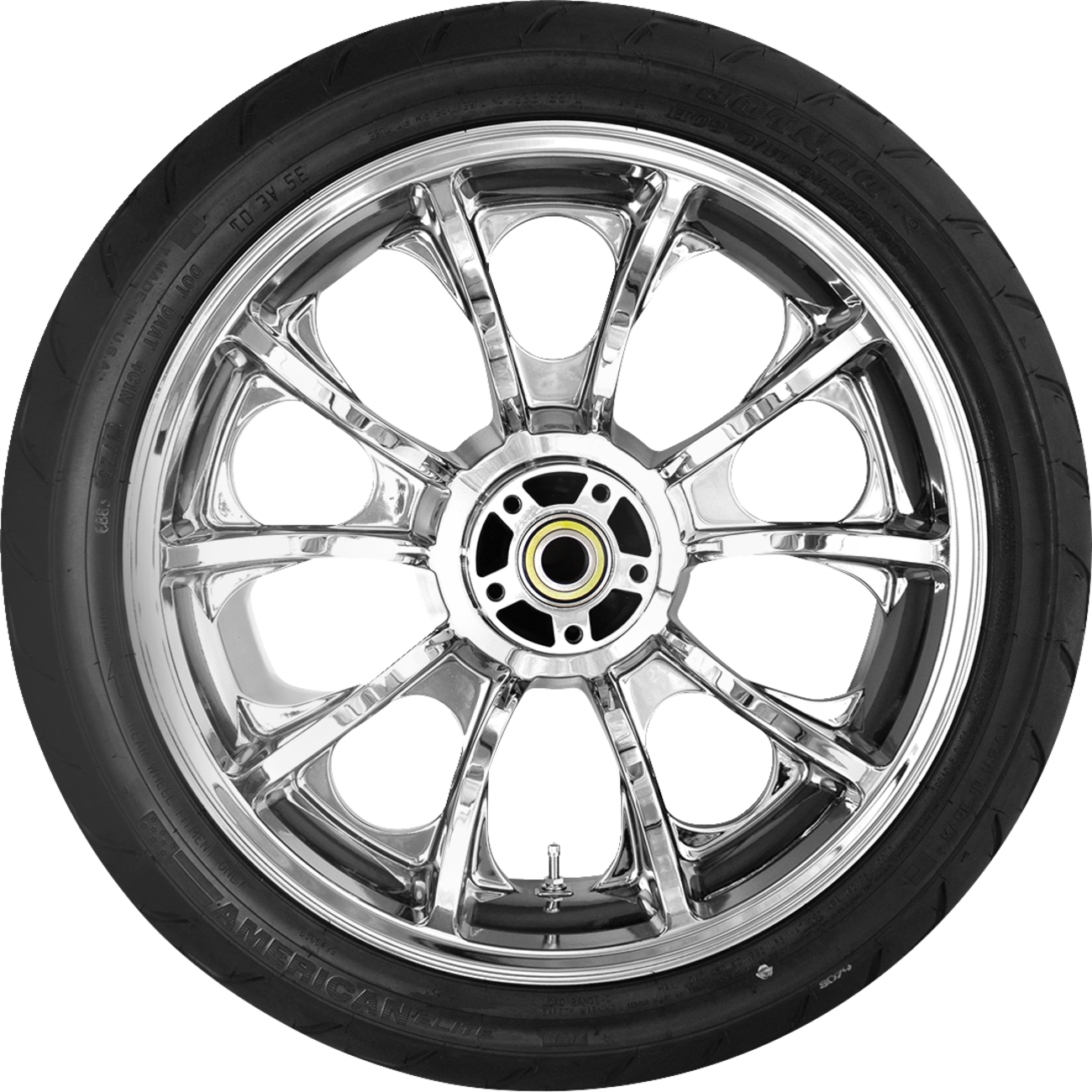 COASTAL MOTO Largo Rear Wheel - Chrome (18") | Dunlop AE Tire (180/55B18)) PKG-LAR185CH-24ABST