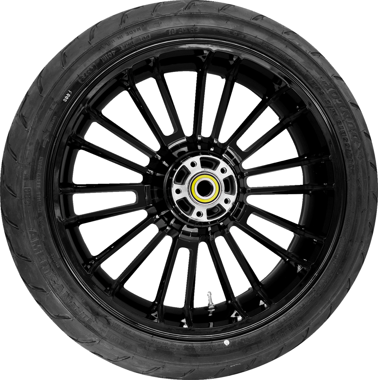 COASTAL MOTO Atlantic Rear Wheel - Black (18") | Dunlop AE Tire (180/55B18)) PKG-ATL185SB-24ABST