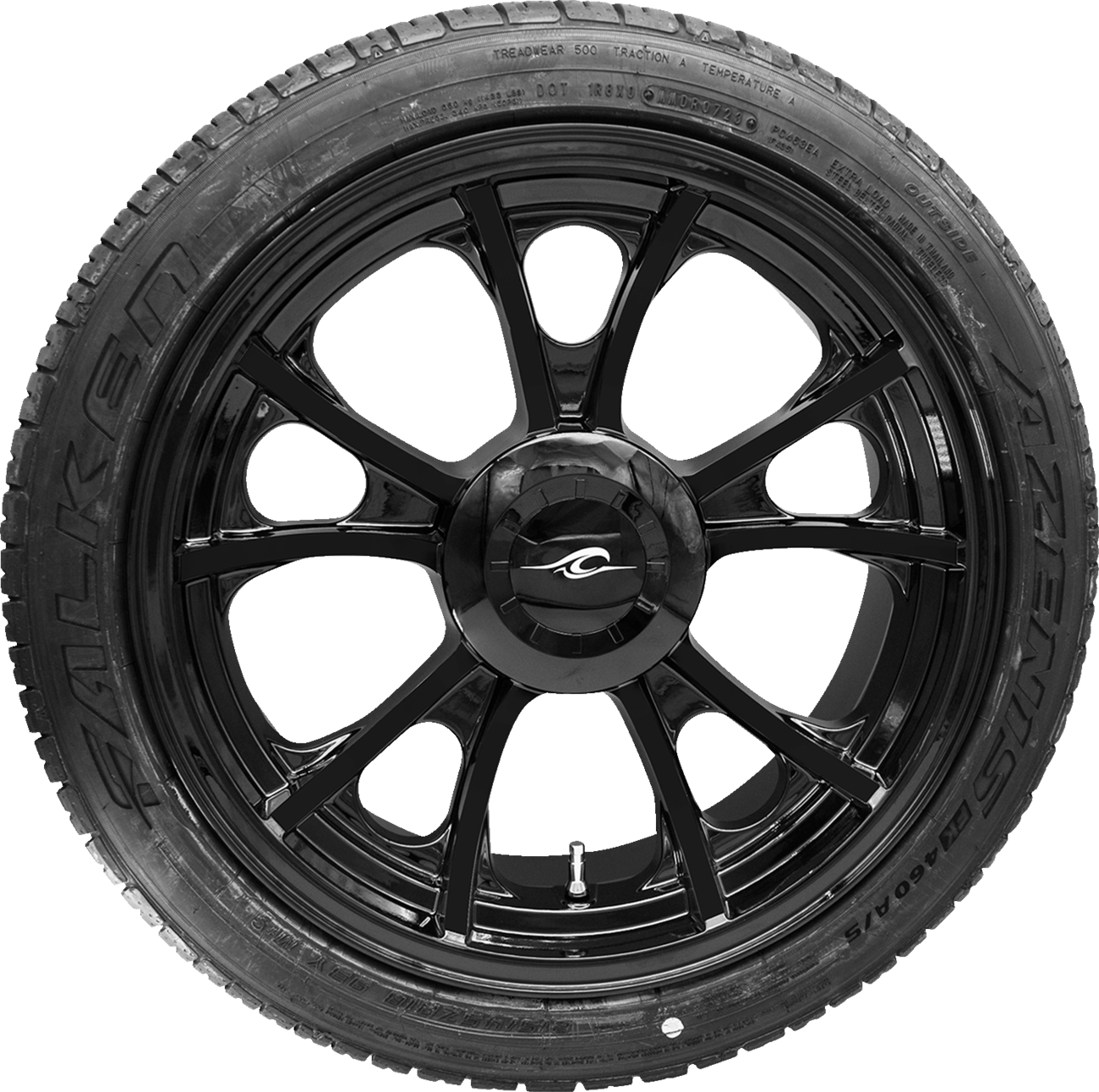 COASTAL MOTO Largo 3D Rear Wheel - Black (18") | Falken Tire (215/45ZR18) - Trike PKG-LGO-187T-SB