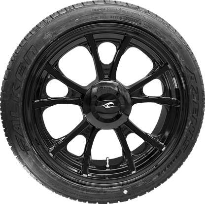 COASTAL MOTO Largo 3D Rear Wheel - Black (18") | Falken Tire (215/45ZR18) - Trike PKG-LGO-187T-SB