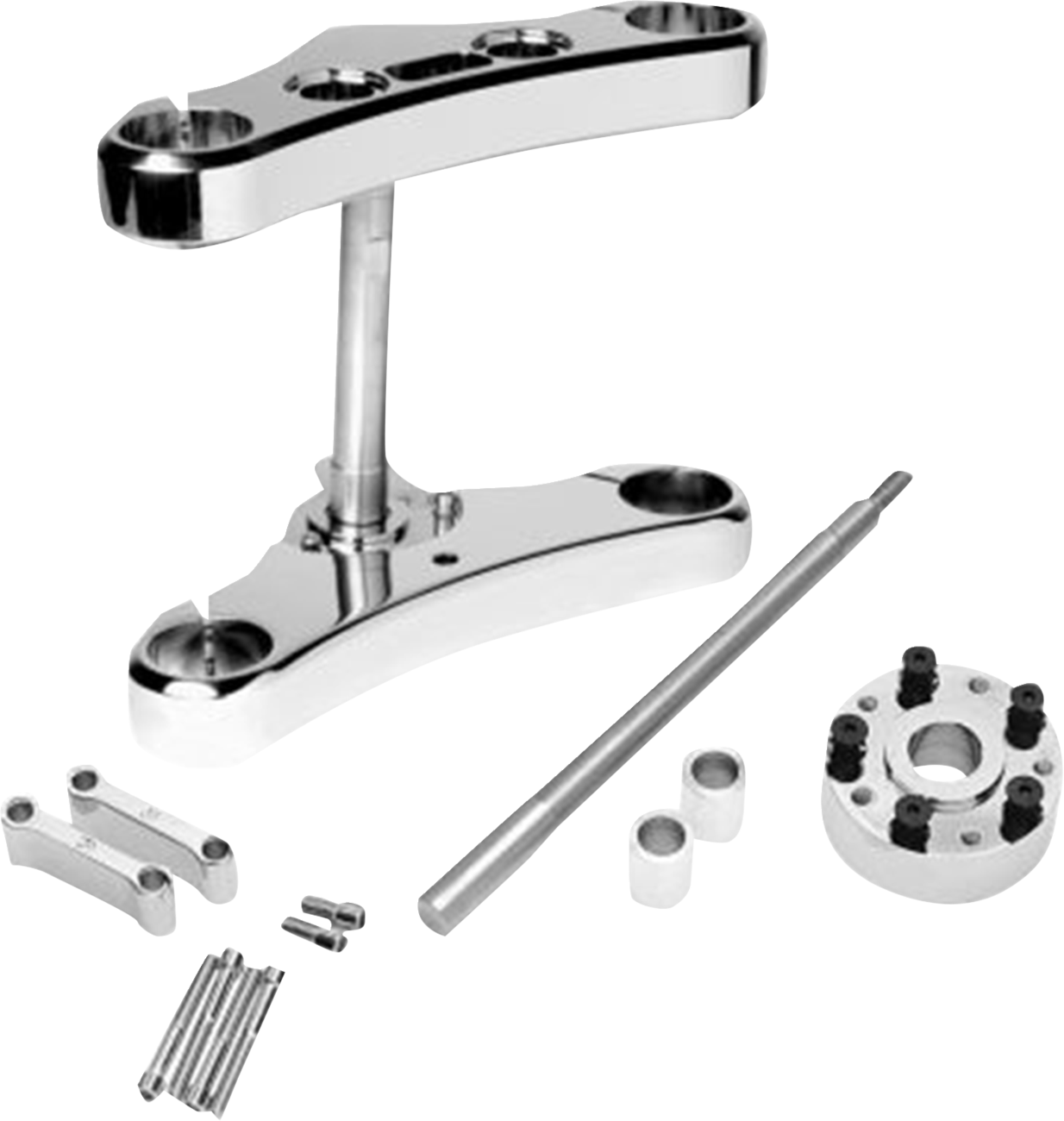 ACCUTRONIX Triple Tree Conversion Kit - 49 mm - Black - 5° Rake - Elite Smooth TWD549-ESBK8