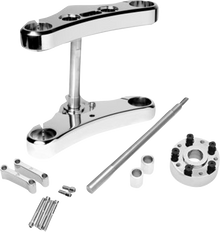 ACCUTRONIX Triple Tree Conversion Kit - 49 mm - Black - 5° Rake - Elite Smooth TWD549-ESBK8
