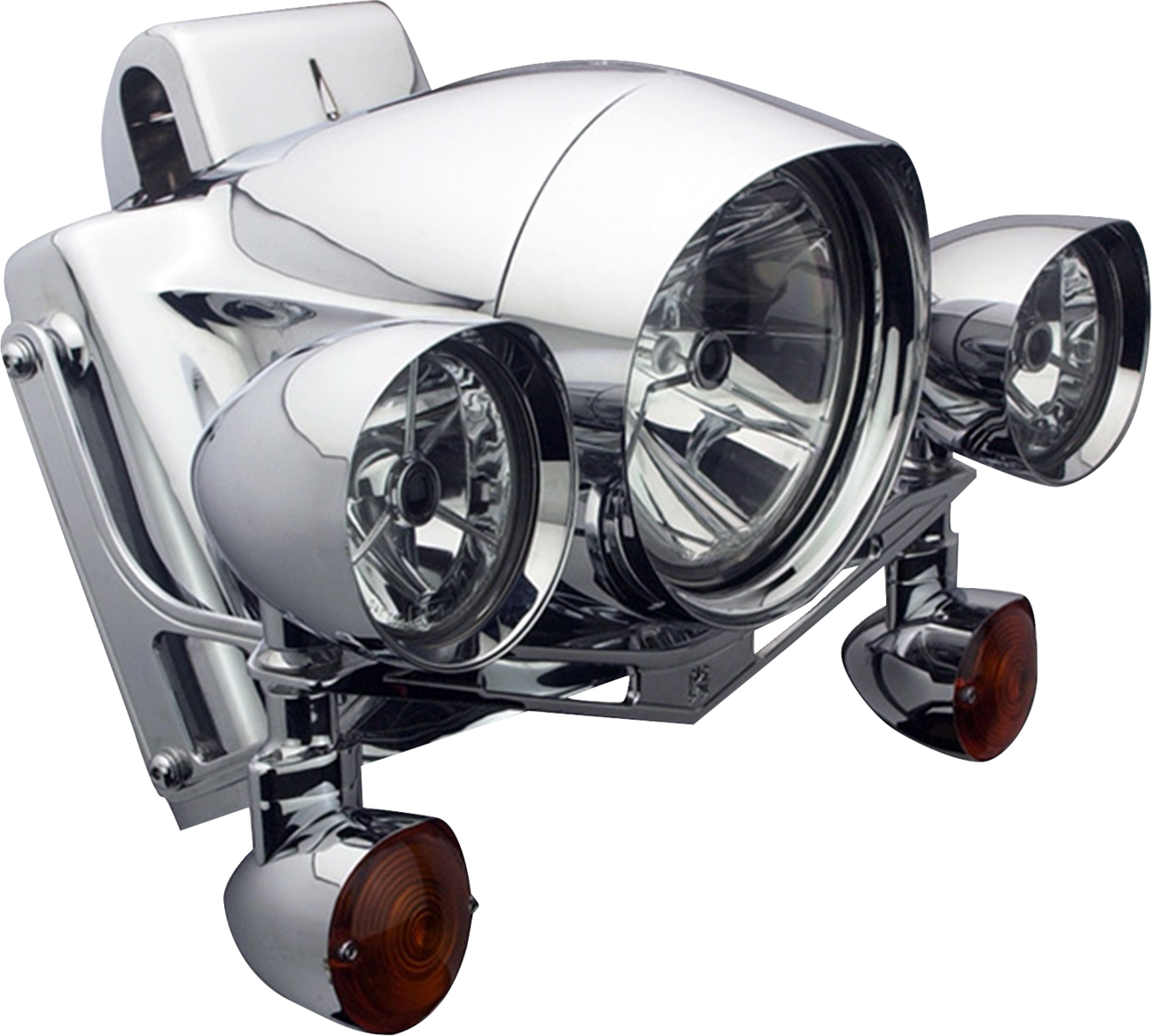 HEADWINDS Extended Headlight Bezel - 7" - Raven - Chrome 1-7128VCA