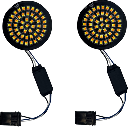 CUSTOM DYNAMICS Genesis® 4 Front Turn Signals - Amber/White GEN-4-AW-25ST