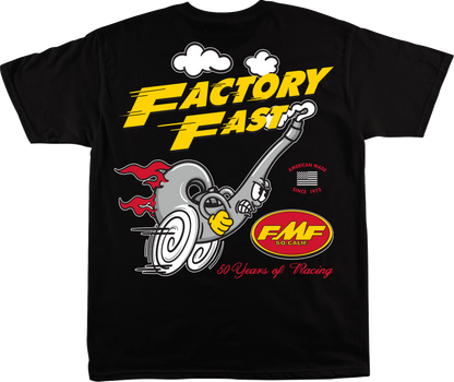 FMF Factory Faster T-Shirt - Black - Medium HO25118901BLKMD