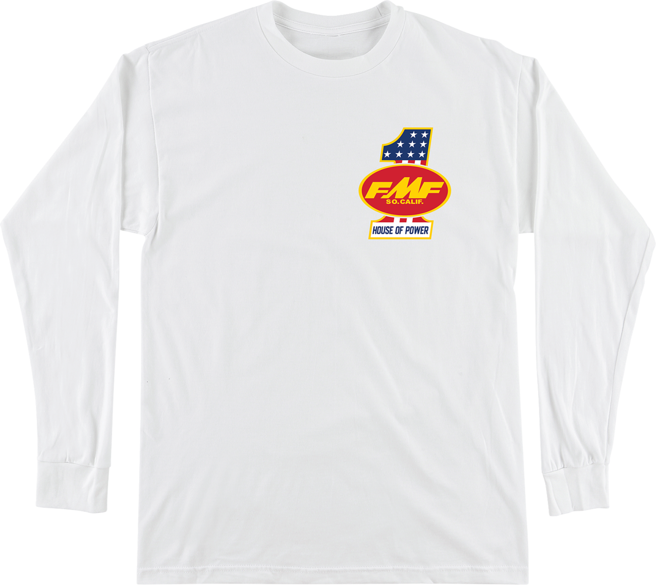 FMF America First Long-Sleeve T-Shirt - White - Small HO25119901WHTSM