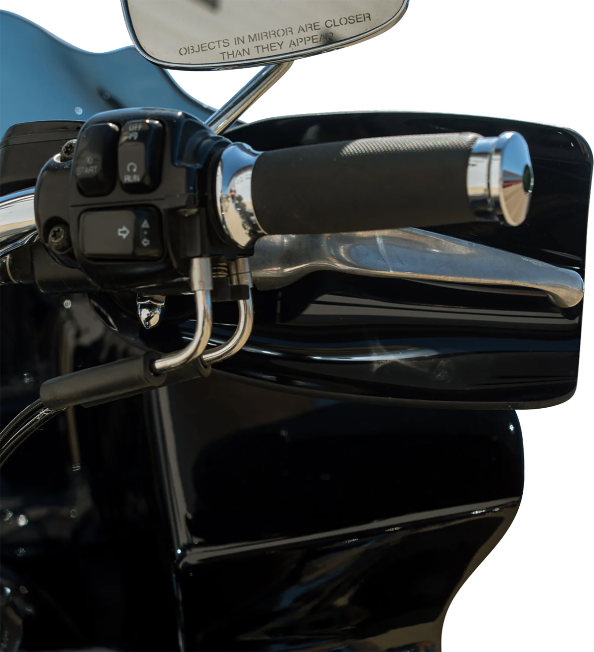KLOCK WERKS Flare® Handguards - Harley-Davidson Cable Clutch - Black KWS-01-0120-CC