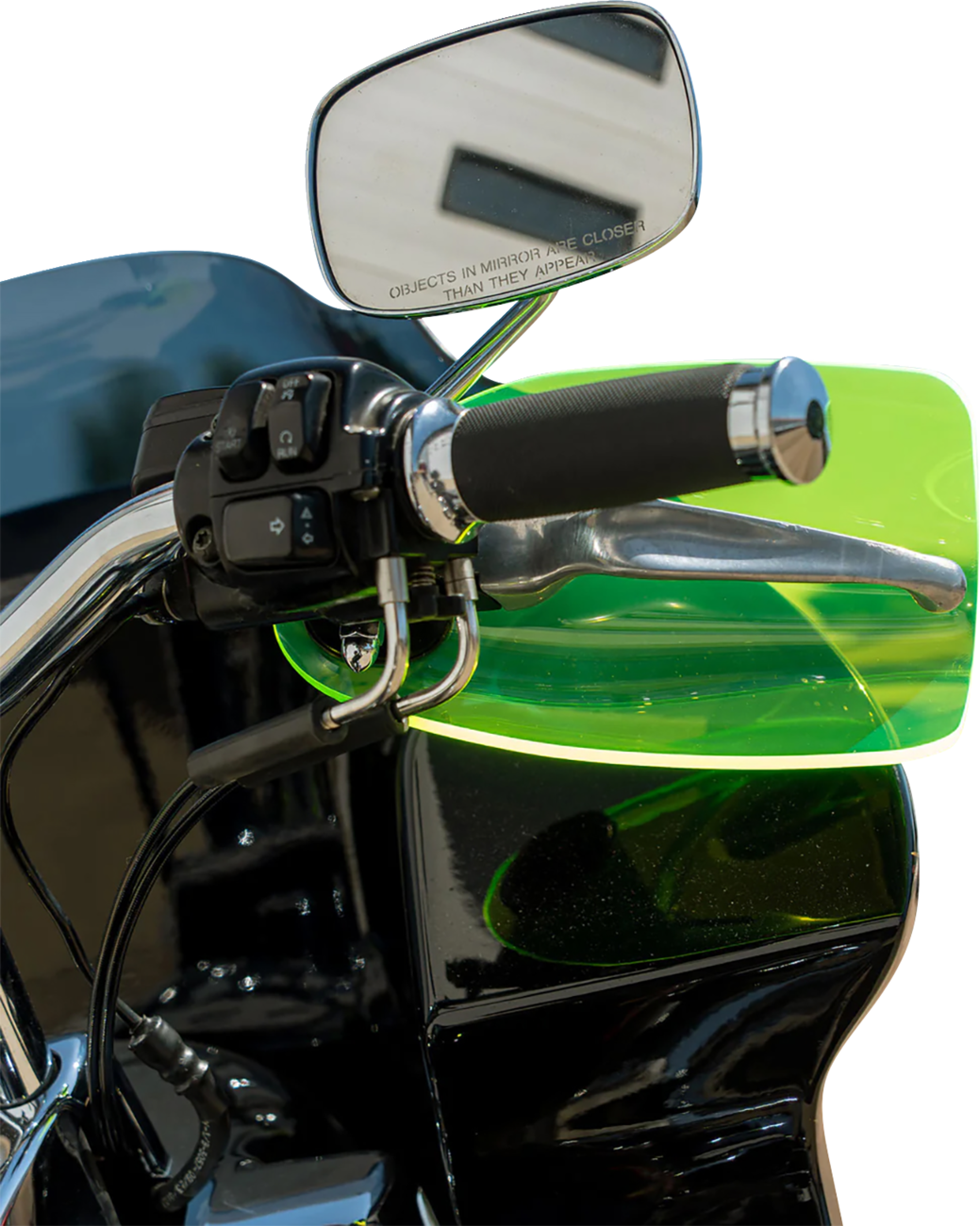 KLOCK WERKS Flare® Handguards - Harley-Davidson Cable Clutch - Green Ice KWS-01-0127-CC