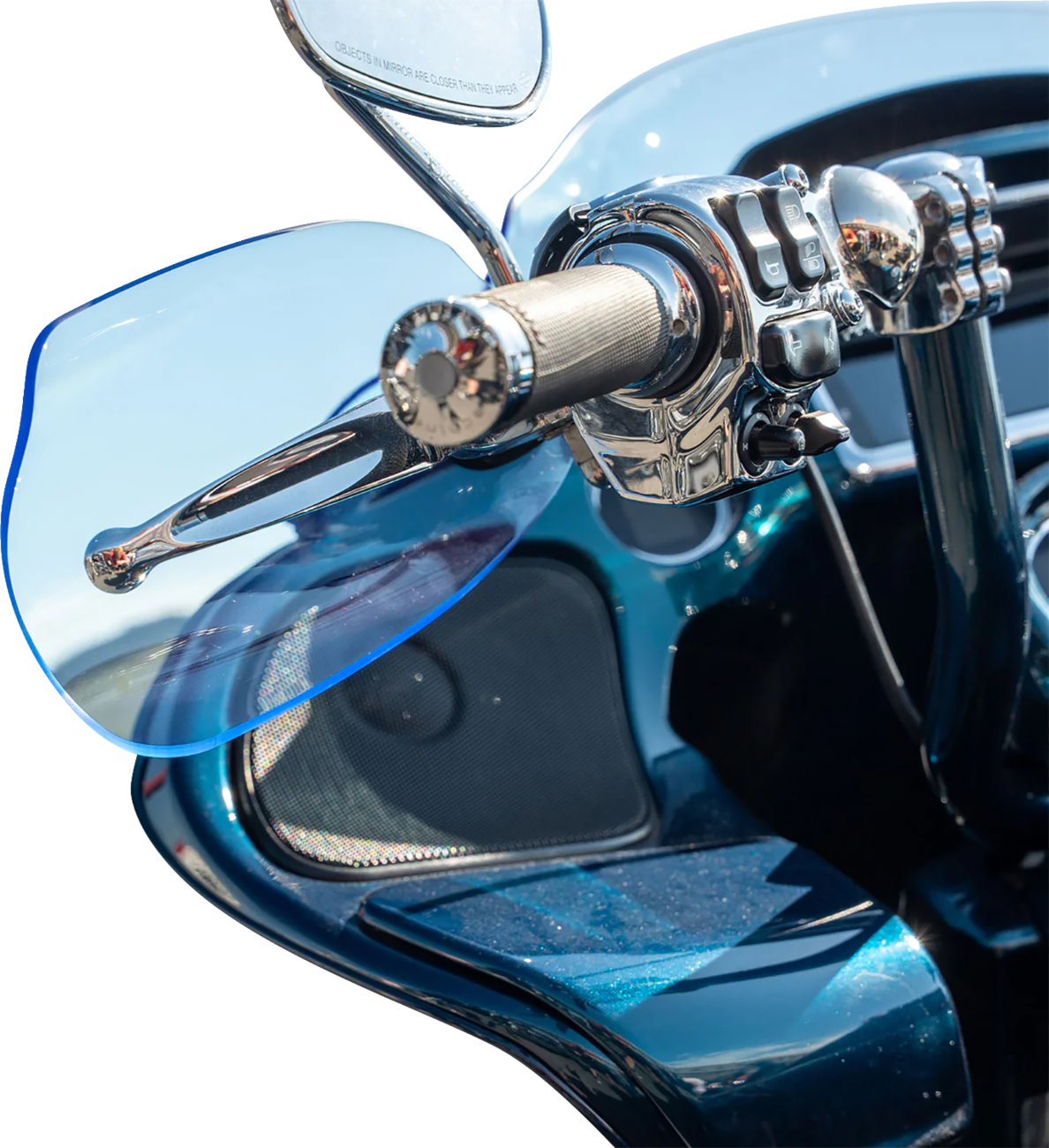 KLOCK WERKS Flare® Handguards - Harley-Davidson Hydraulic Clutch - Blue Ice KWS-01-0128-HC