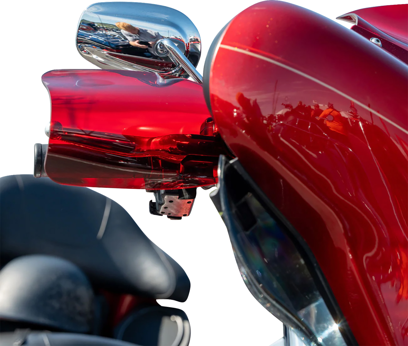 KLOCK WERKS Flare® Handguards - Harley-Davidson Hydraulic Clutch - Red KWS-01-0129-HC