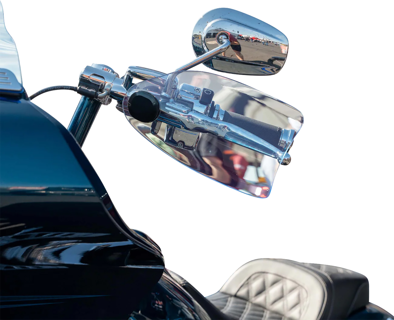 KLOCK WERKS Flare® Handguards - Harley-Davidson Cable Clutch - Blue Ice KWS-01-0128-CC
